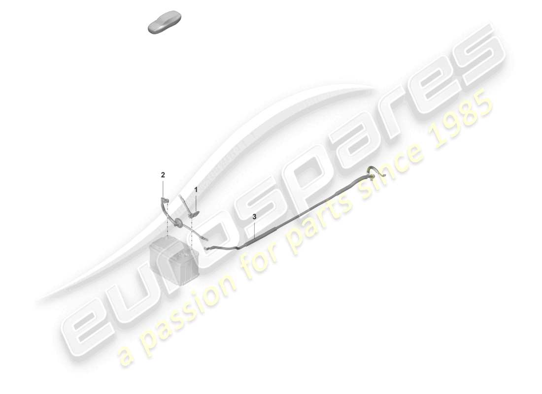 porsche 2026 (992-2 gt3/rs/st) wiring set for battery + earth cable for battery part diagram