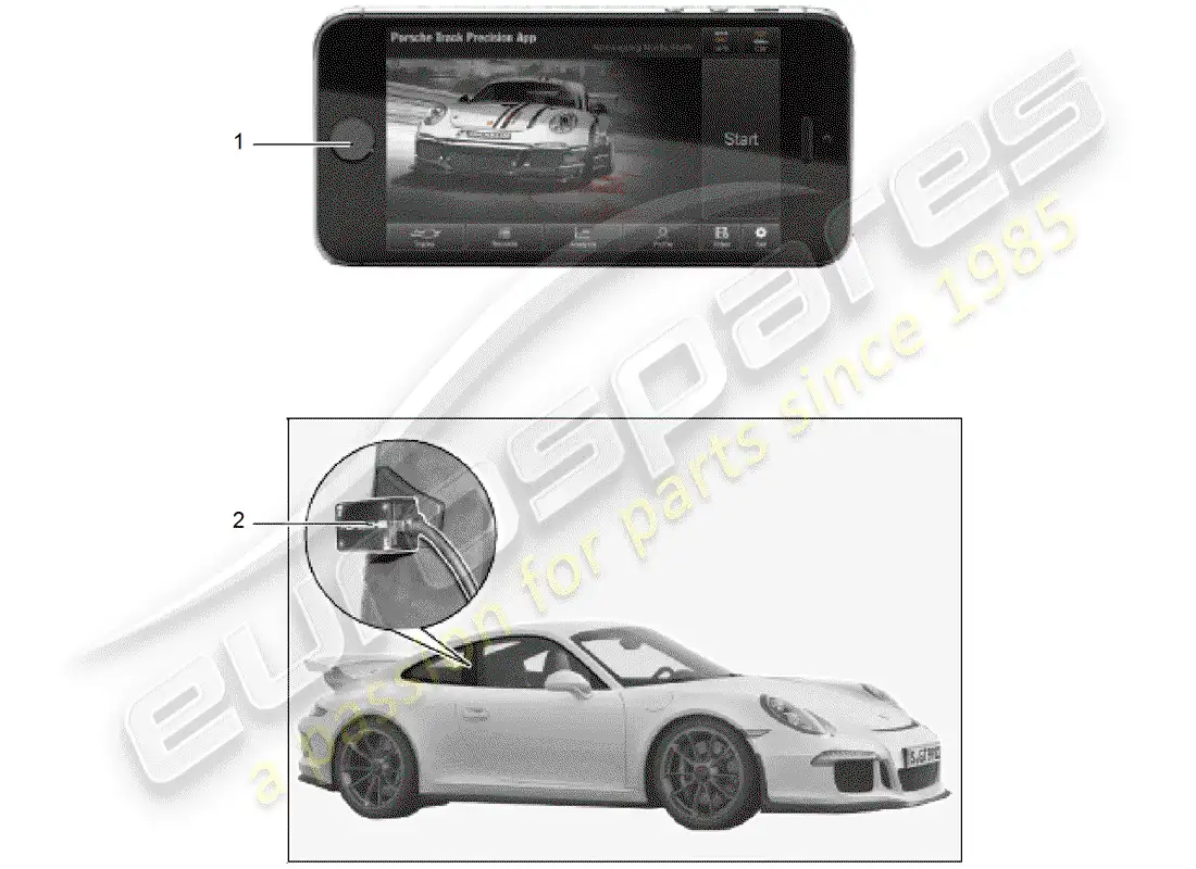 porsche 2019 (tequipment 98x/99x) speedometer parts diagram