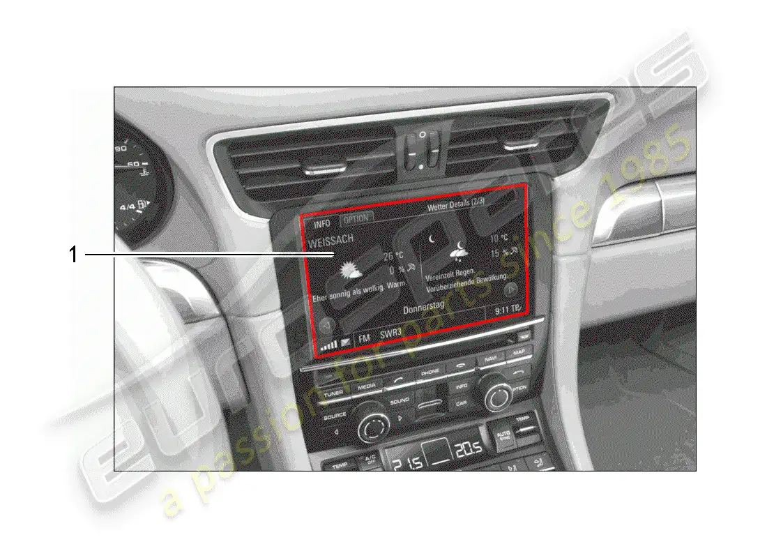 porsche 2017 (tequipment 98x/99x) software parts diagram