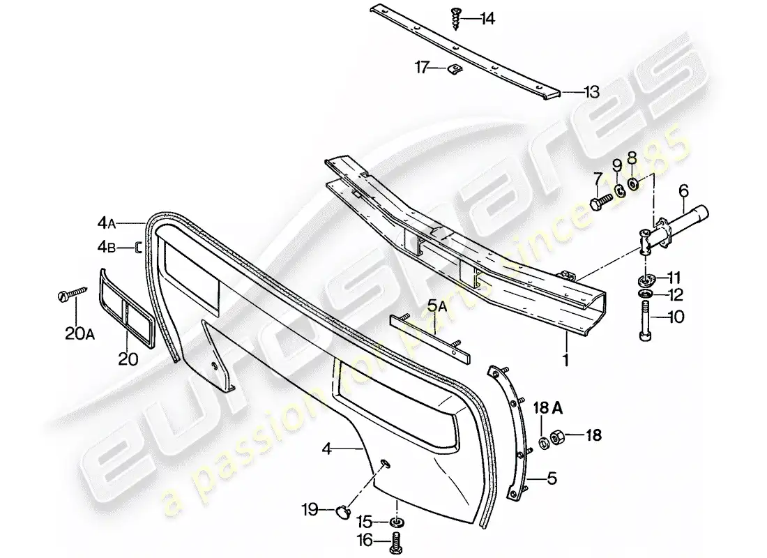 porsche 1985 (928) bumper parts diagram
