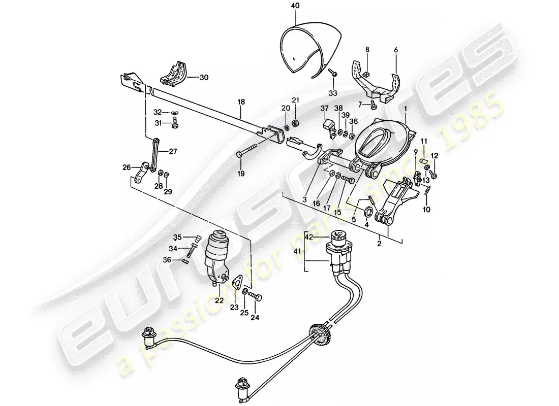porsche 1980 (928) pop-up headlight parts diagram