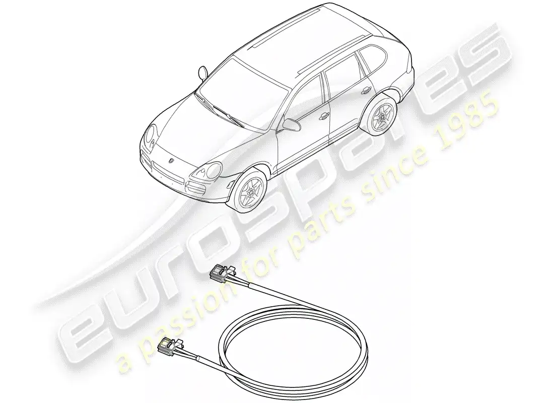 porsche 2007 (cayenne e1 9pa) light fibre optic parts diagram