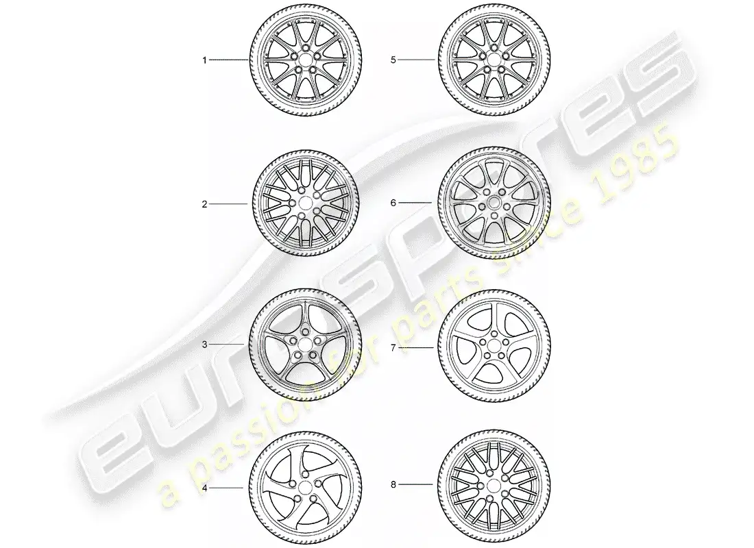 porsche 2011 (tequipment) gear wheel sets parts diagram