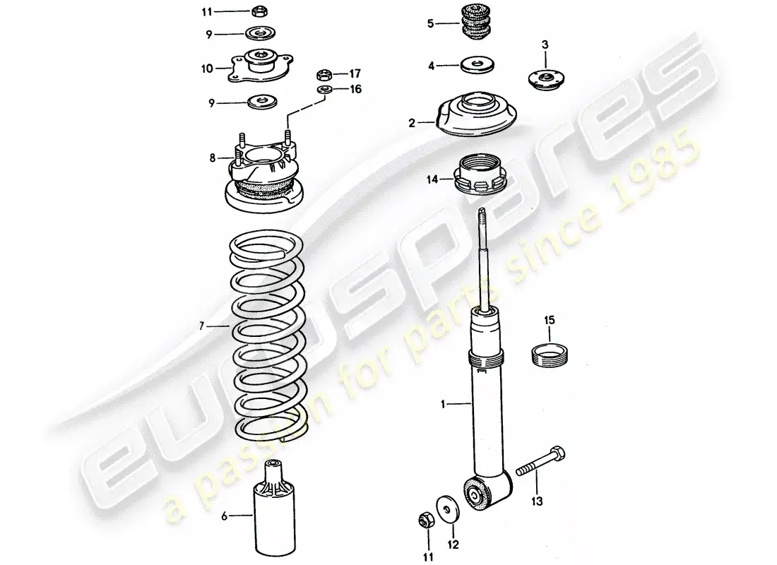porsche 1995 (928) suspension parts diagram