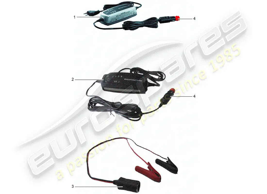 porsche 2011 (tequipment cayenne) charger parts diagram