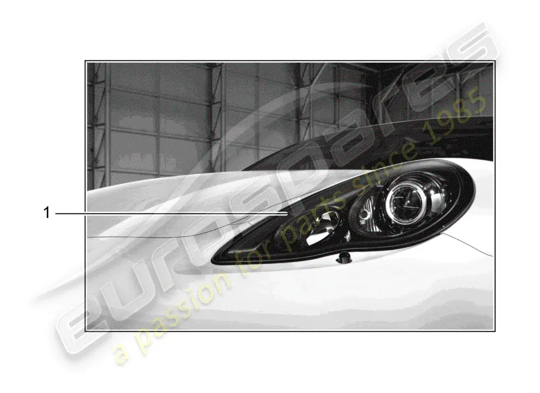 porsche 2013 (tequipment panamera) led headlights (pdls), parts diagram