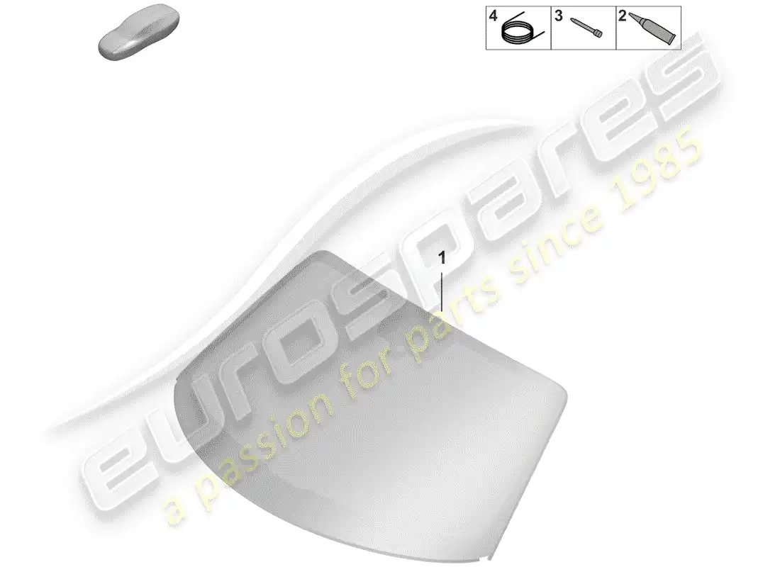 porsche 2019 (992-1) windshield glass parts diagram