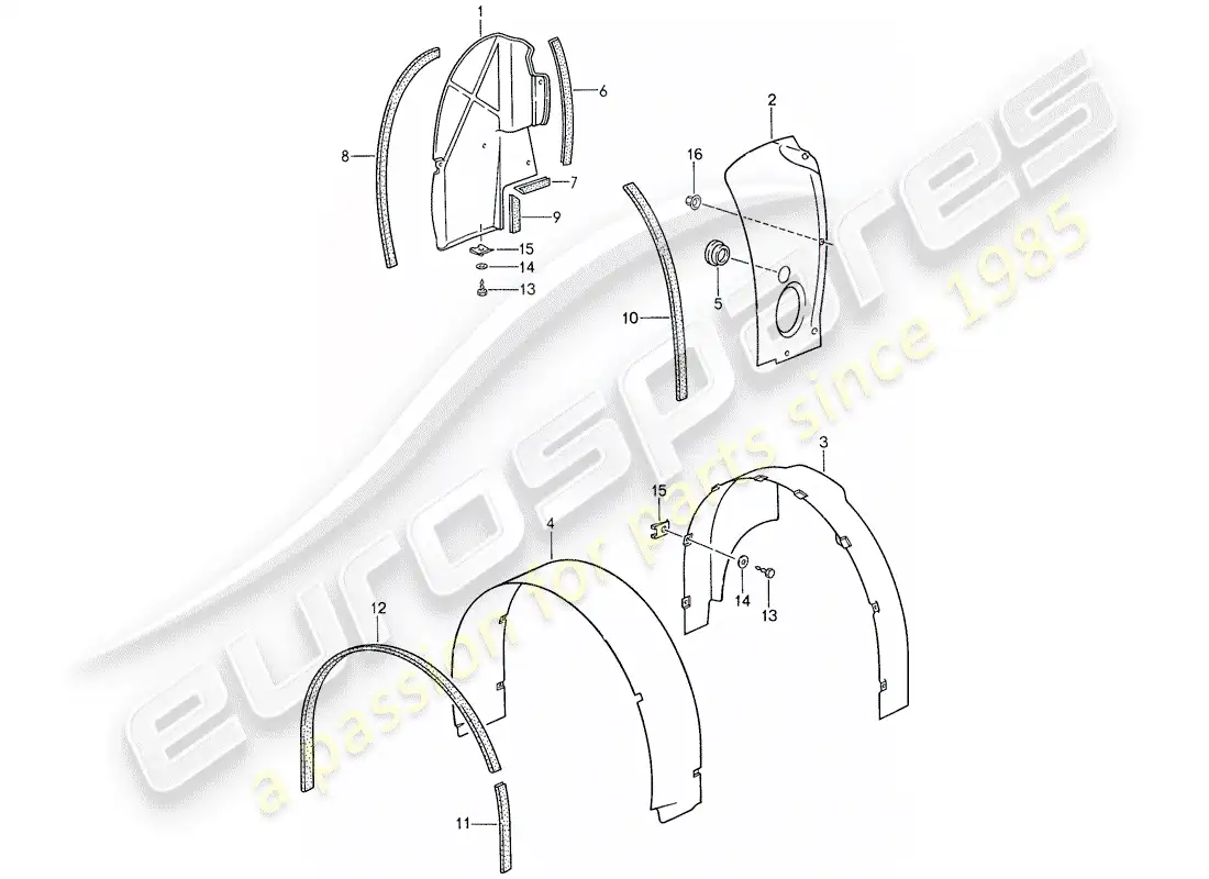 porsche 1987 (959) wheel cover parts diagram