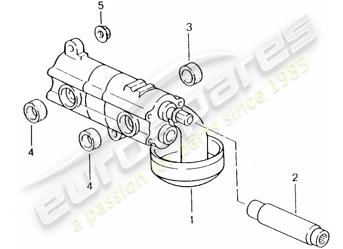 porsche 2001 (996 gt3) oil pump parts diagram