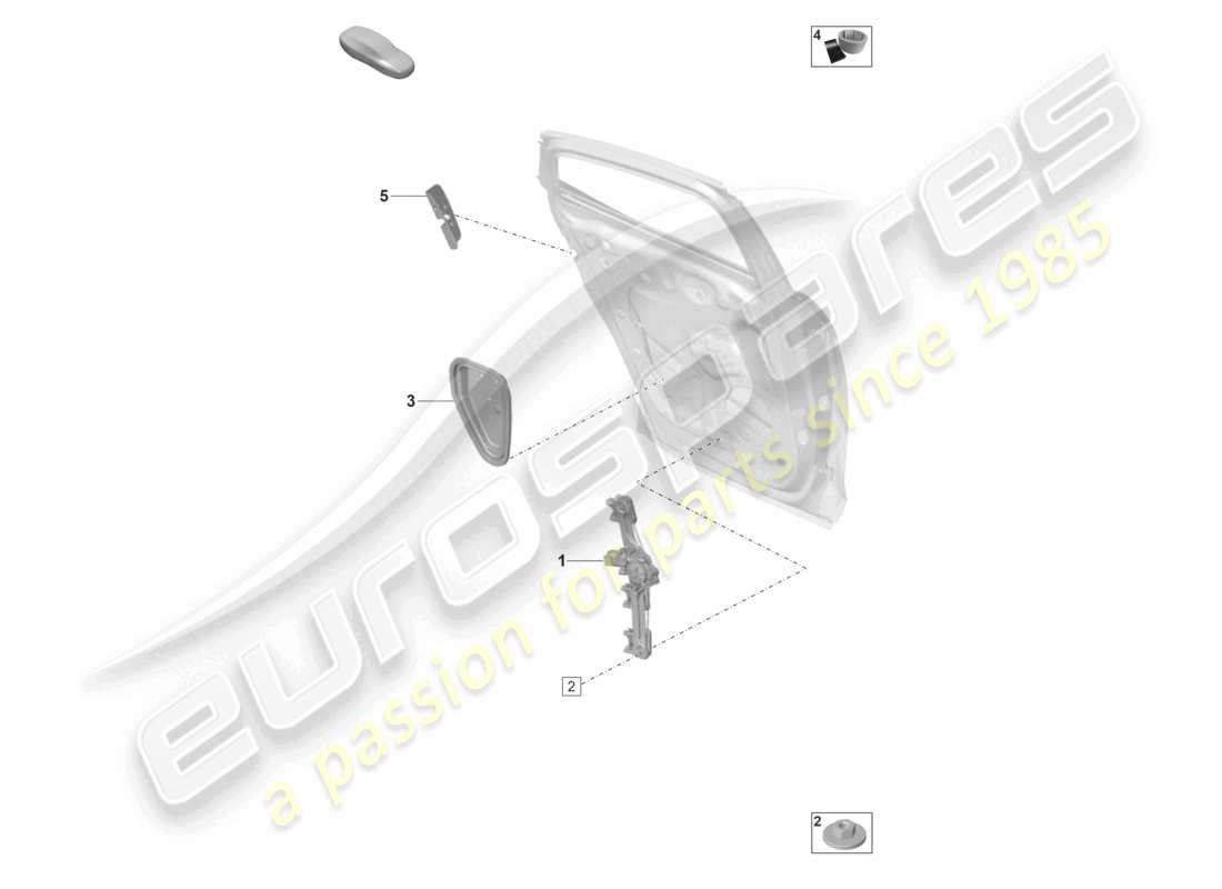 porsche 2022 (panamera 971-2) window regulator rear door part diagram