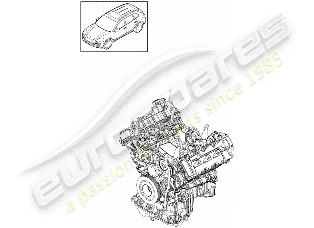 porsche 2016 (cayenne e2 92a) long block parts diagram