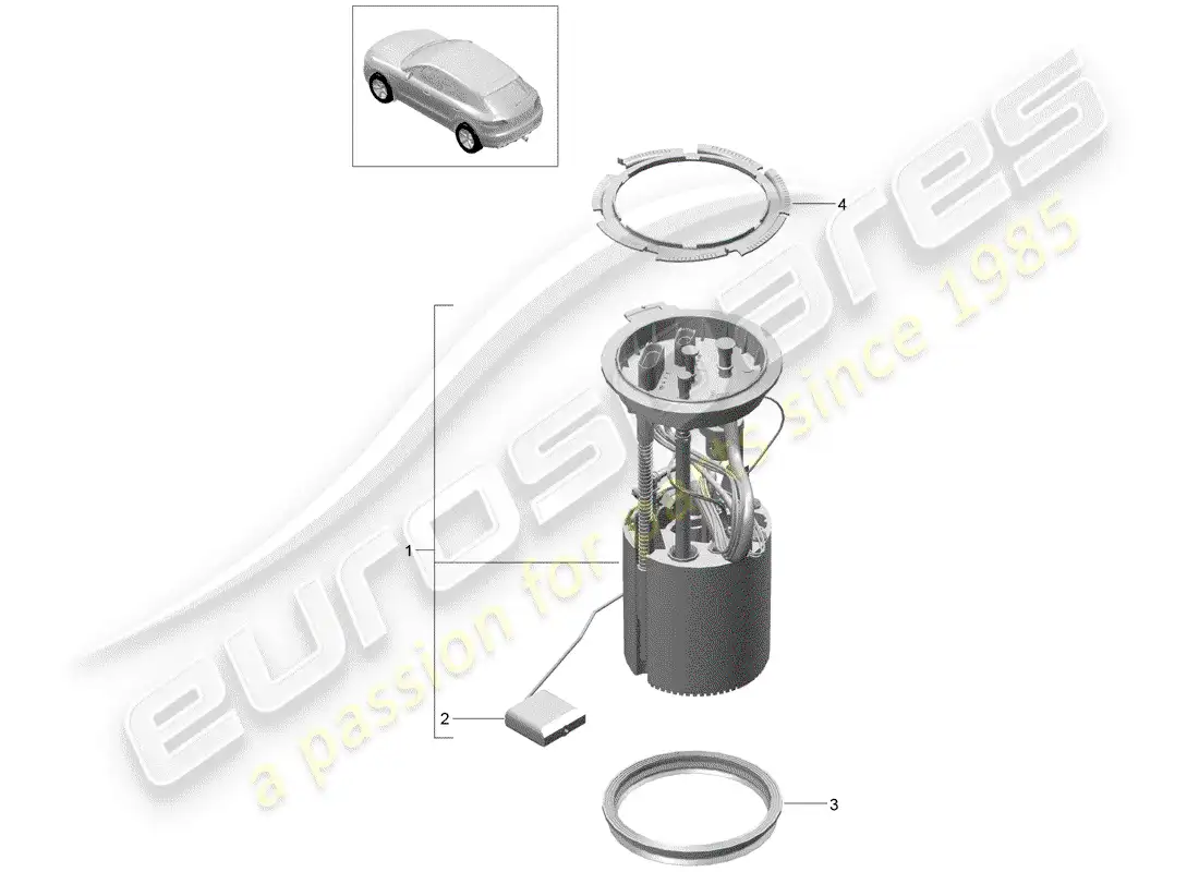 porsche 2016 (macan) fuel pump parts diagram