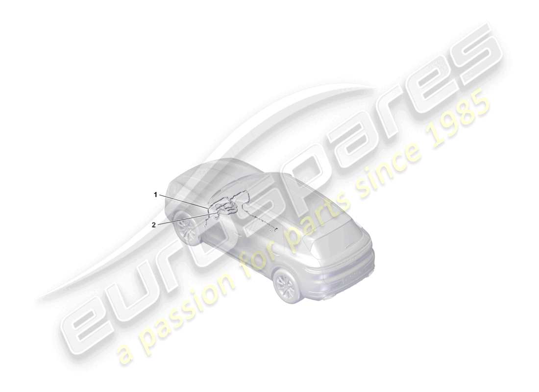porsche 2023 (cayenne e3 pa) aerial connection line data lead part diagram