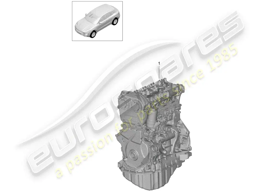 porsche 2017 (macan) long block parts diagram