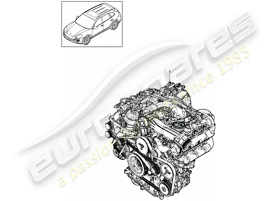 porsche 2016 (cayenne e2 92a) replacement engine parts diagram