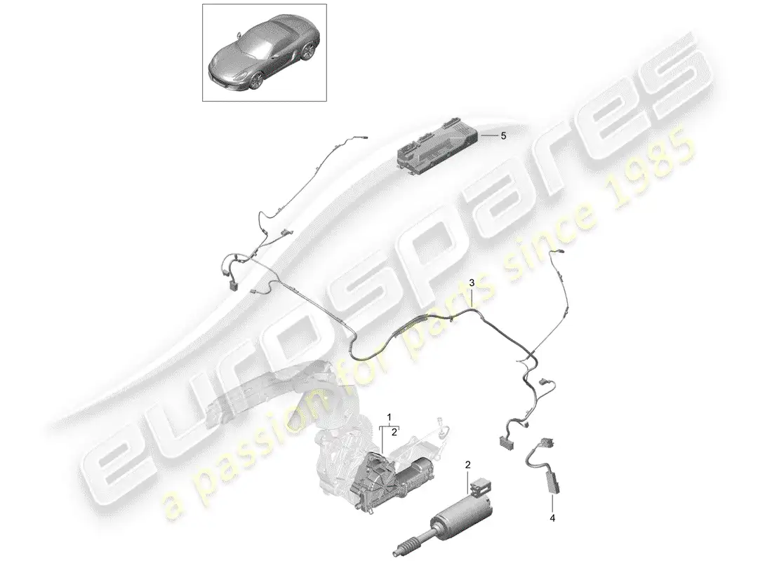 porsche 2013 (981 boxster) convertible top parts diagram