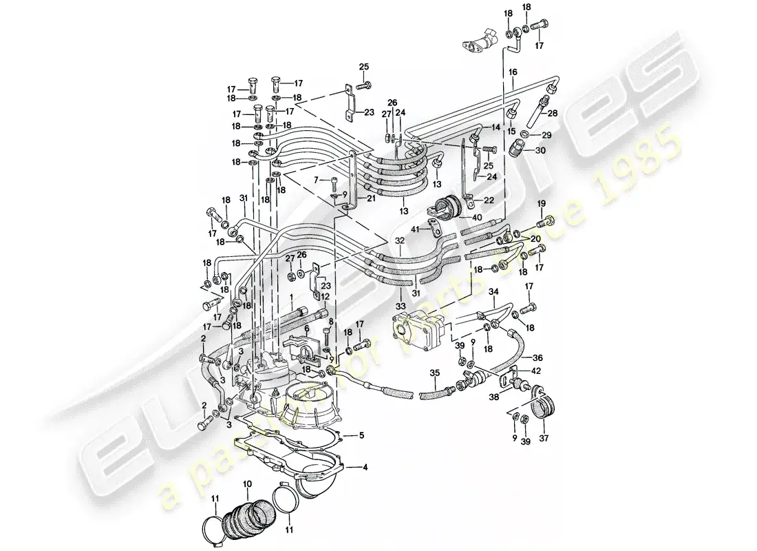 porsche 1977 (924) k-jetronic parts diagram