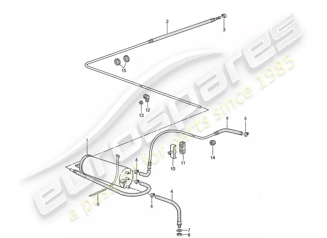porsche 1987 (959) evaporative emission canister parts diagram