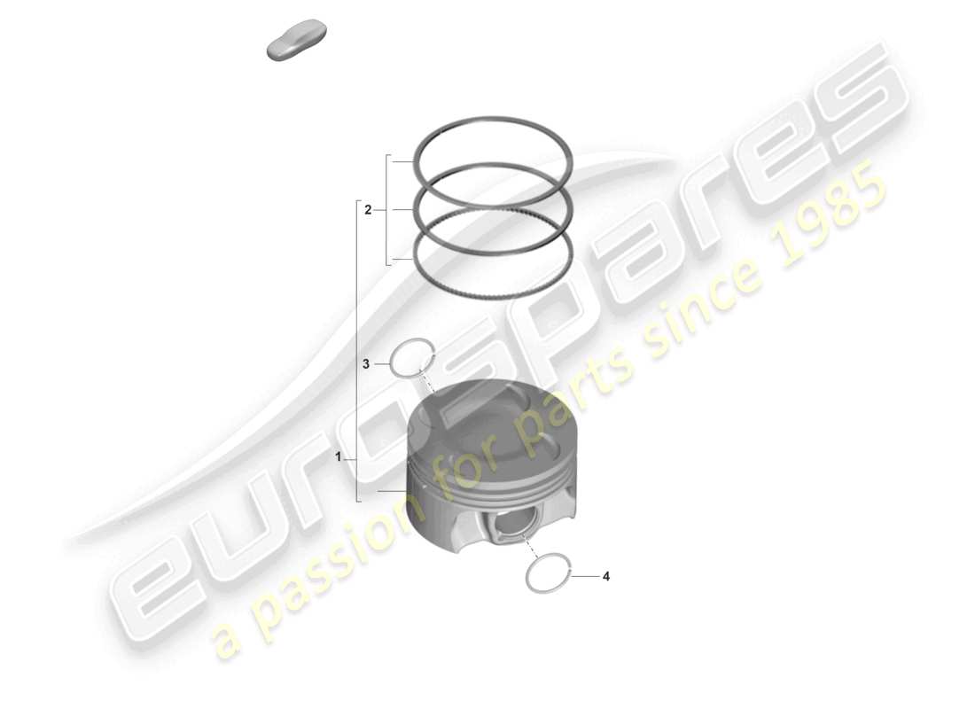 porsche 2023 (cayenne e3 pa) piston complete piston ring part diagram