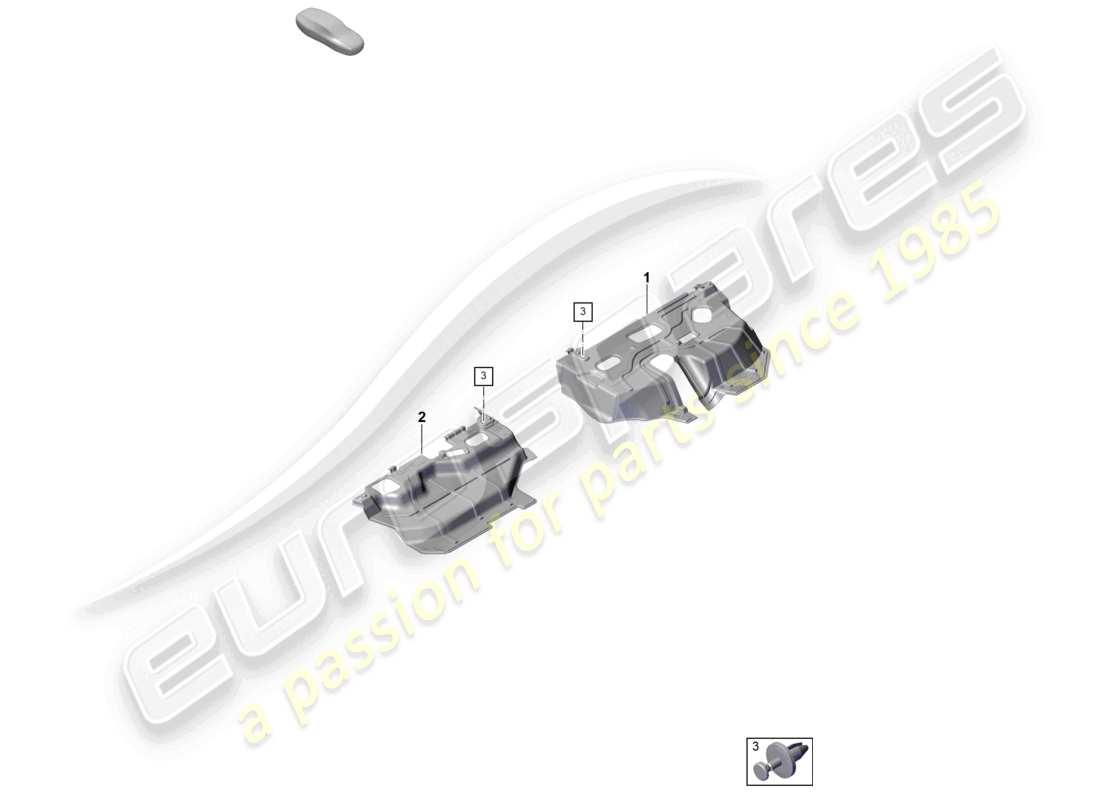 porsche 2023 (taycan 9j1-1) noise insulation plate footwell part diagram