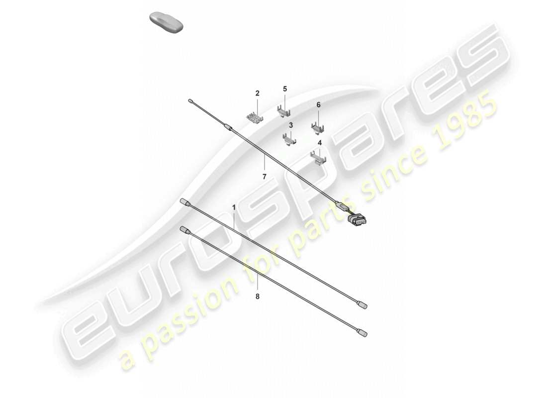 porsche 2022 (panamera 971-2) aerial connection line data connection line part diagram