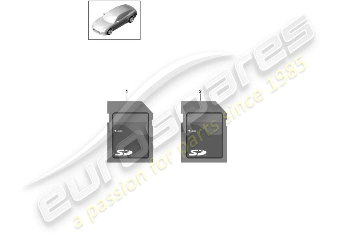 porsche 2024 (cayenne e3 9ya/9yb) sd card software navigation system d >>- mj 2021 part diagram