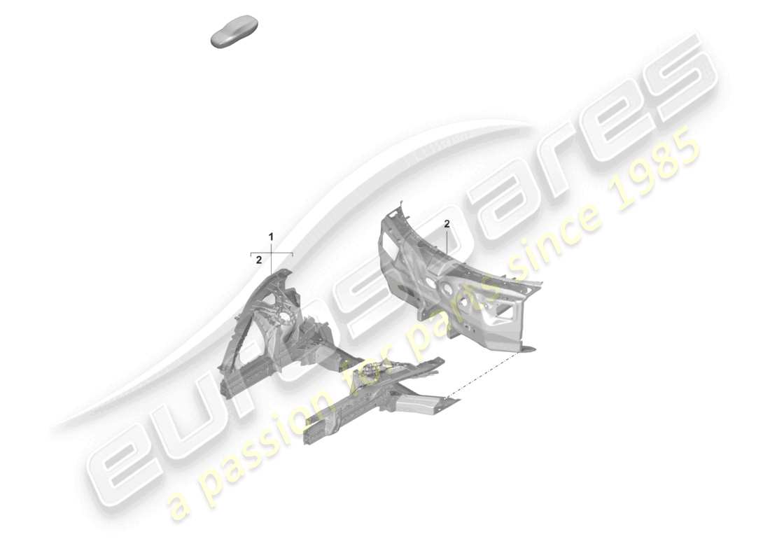 porsche 2023 (taycan 9j1-1) front end firewall part diagram