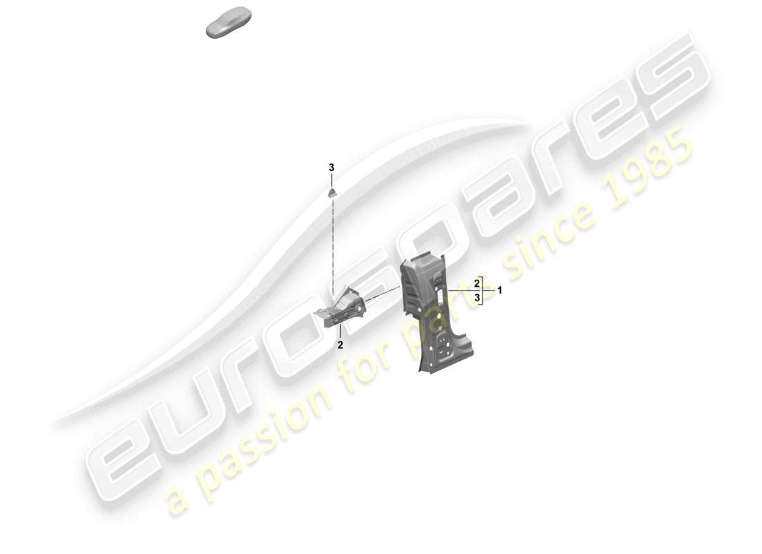 porsche 2025 (macan-e) front end a-pillar part diagram