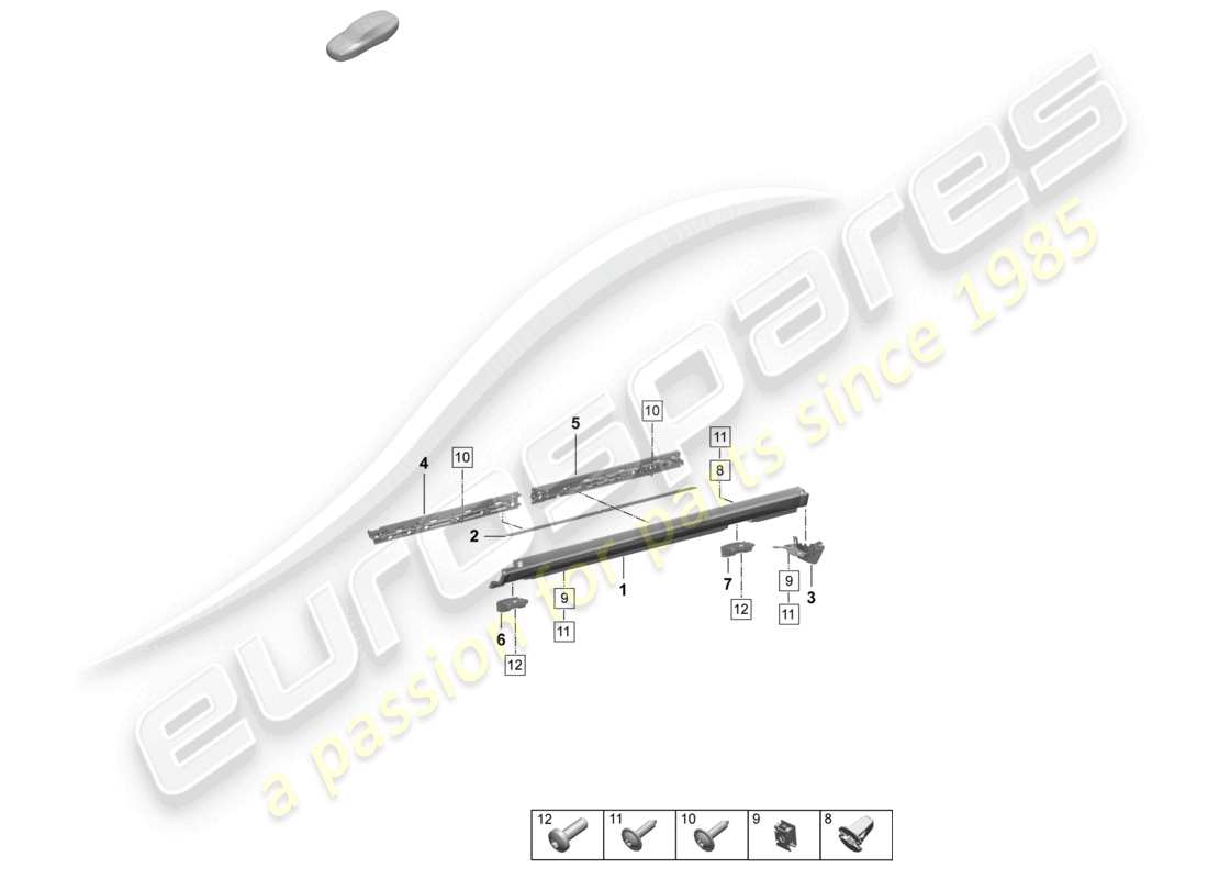 porsche 2025 (macan-e) side member trim outer accessories parts diagram