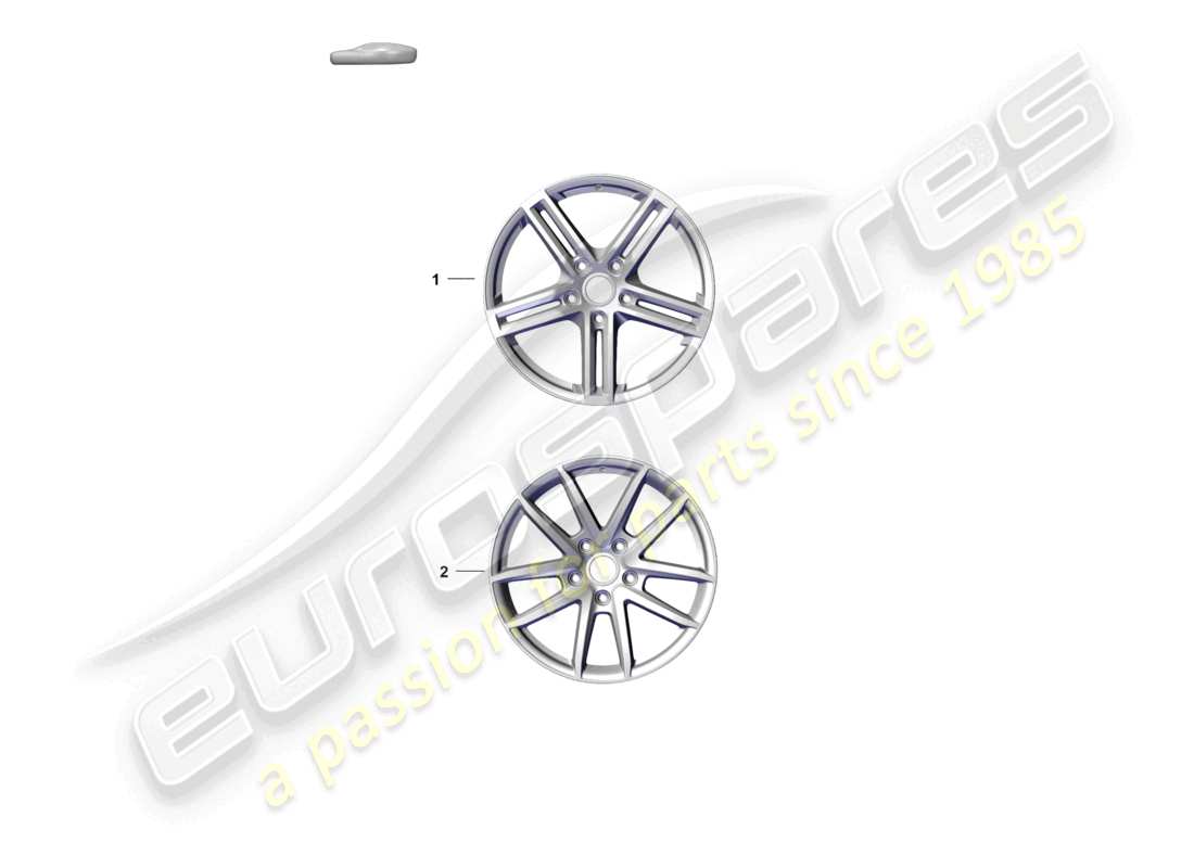 porsche 2024 (panamera 976) alloy wheel 19 part diagram