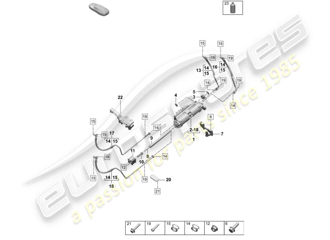 porsche 2025 (taycan 9j1-2) active electr. damping control part diagram