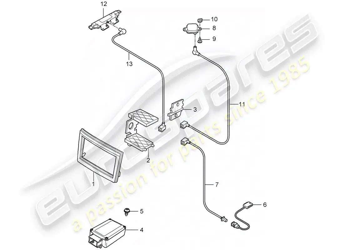 porsche 2012 (997-2 turbo / gt2 rs) preparation parts diagram