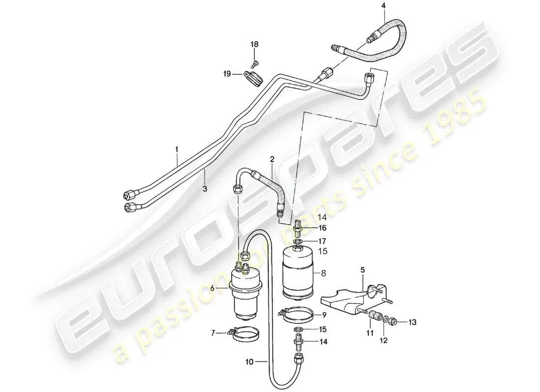 porsche 1979 (911) fuel system parts diagram