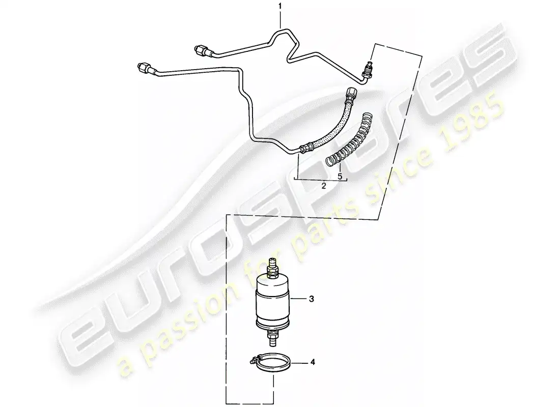 porsche 1989 (911) fuel system parts diagram