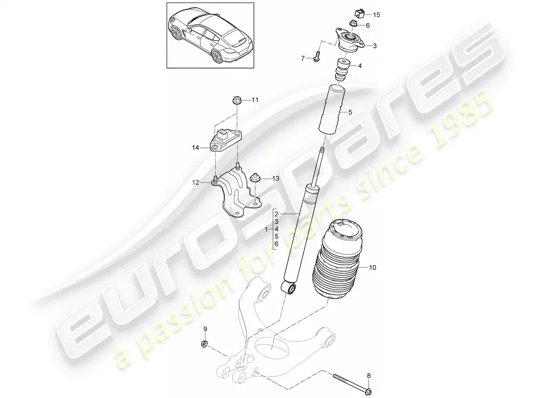 porsche 2012 (panamera 970) suspension parts diagram