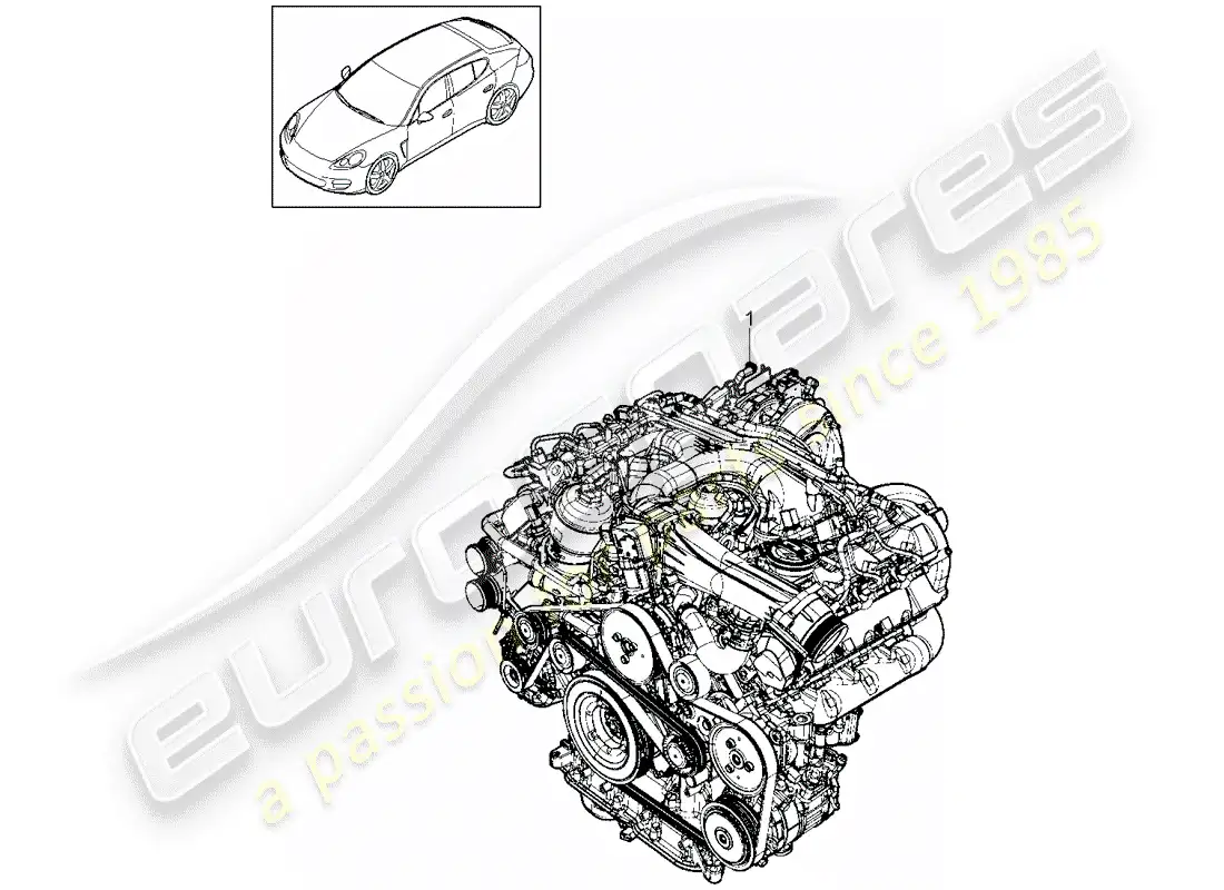 porsche 2012 (panamera 970) replacement engine parts diagram