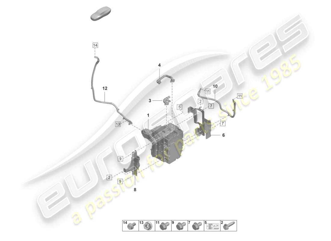 porsche 2024 (panamera 971-2) power and control electronics- for electric drive part diagram