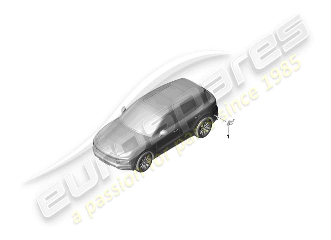 porsche 2023 (cayenne e3 9ya/9yb) wiring harness for rear wheel steering part diagram