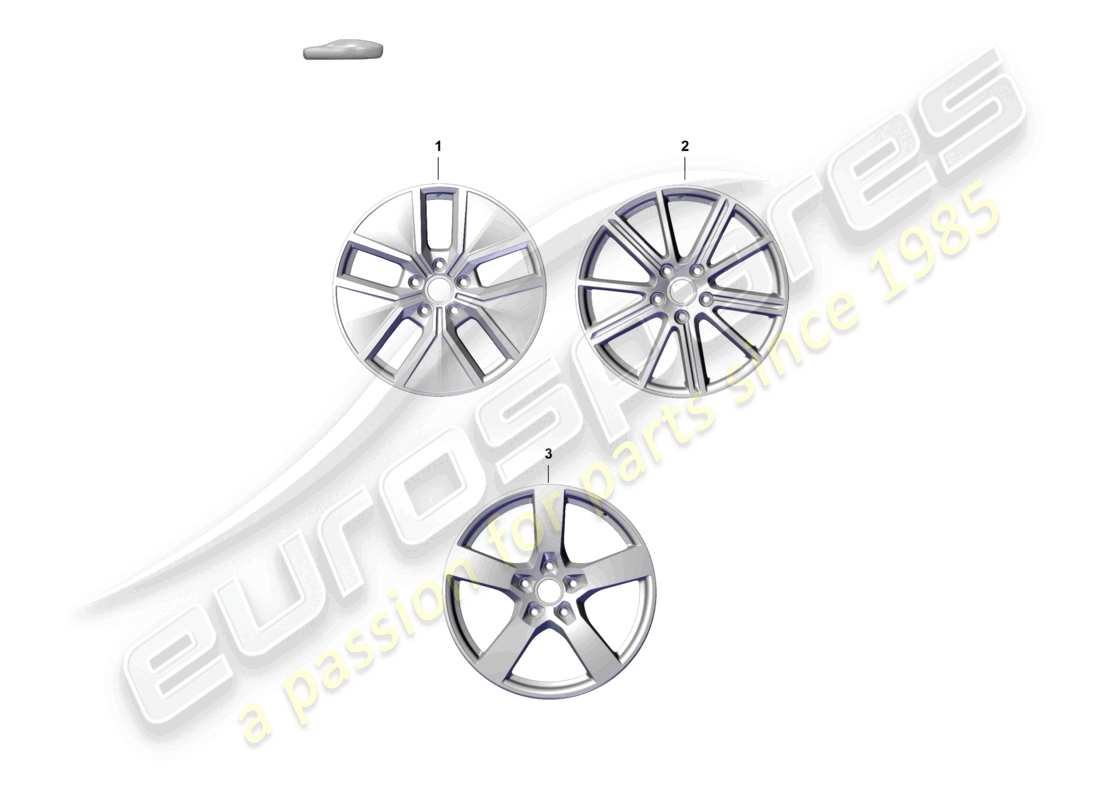 porsche 2025 (panamera 976) alloy wheel 20 part diagram