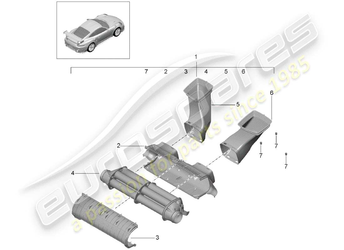 porsche 2018 (991-2 turbo) air cleaner part diagram