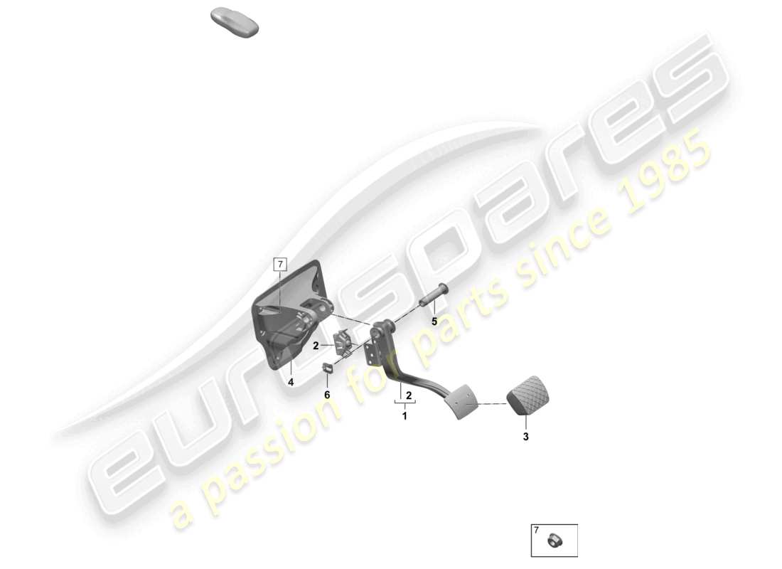 porsche 2025 (macan-e) brake pedal part diagram