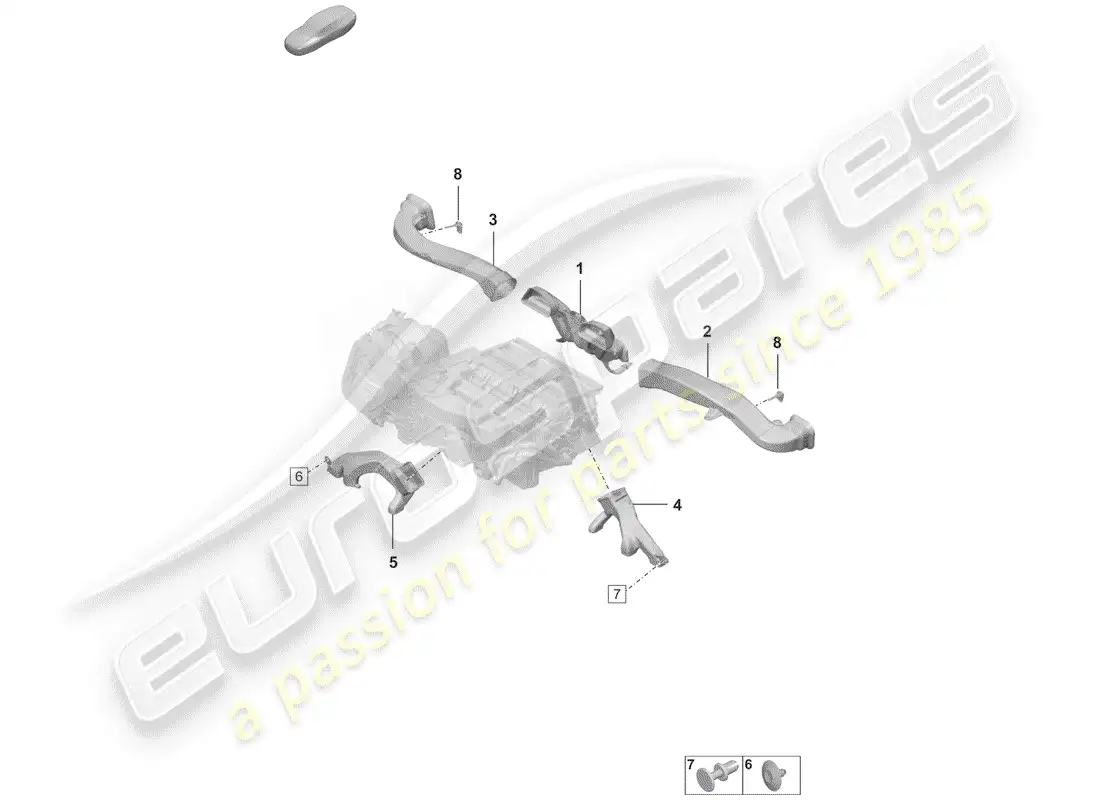 porsche 2020 (992-1) air conditioner parts diagram