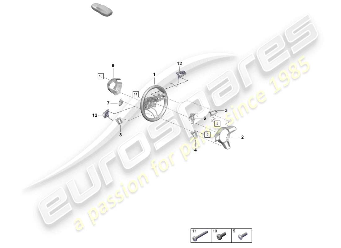 porsche 2024 (718 boxster spyder) steering wheel 6-speed manual transmission individual parts part diagram
