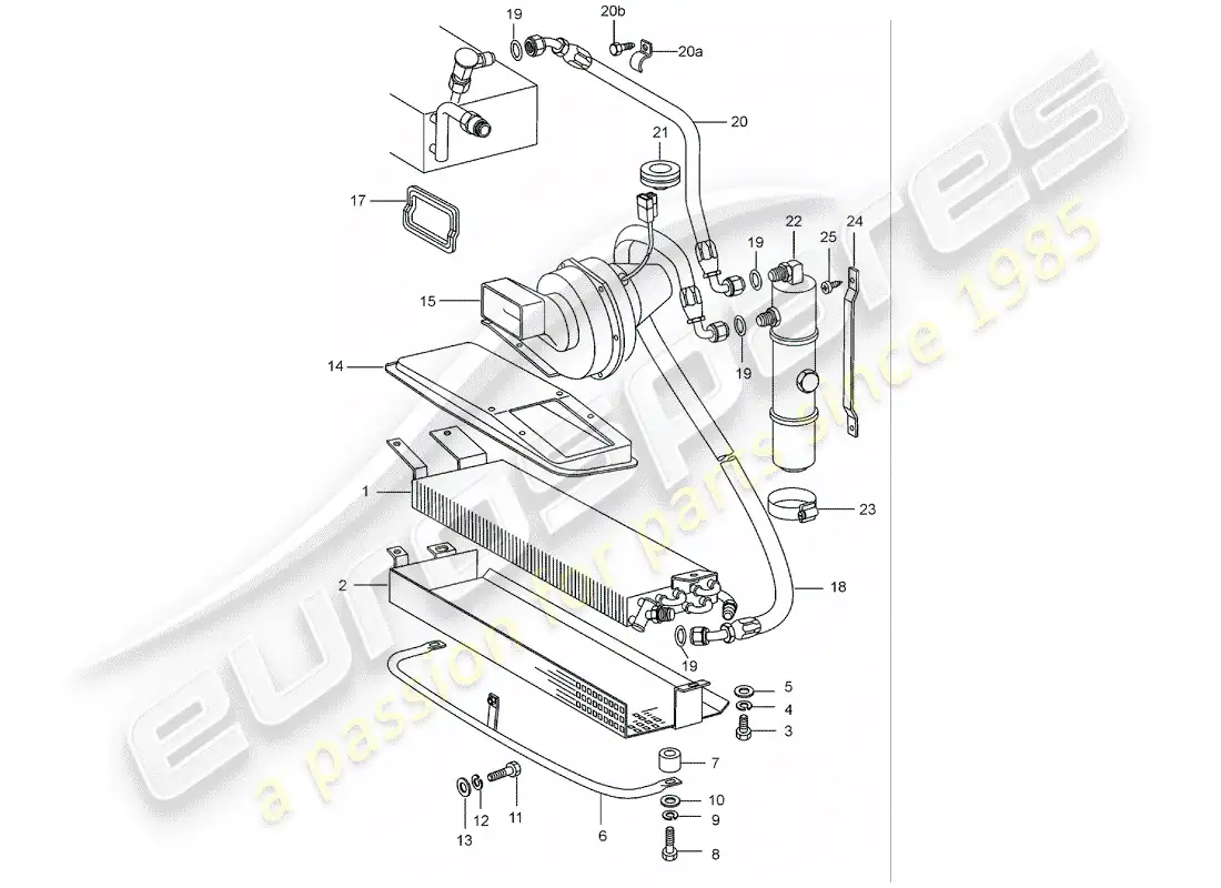 porsche 1987 (911) capacitor - lines - accessories and others parts diagram