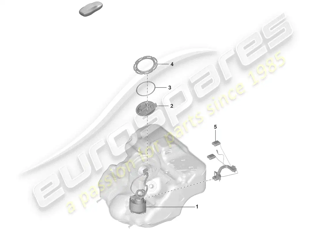 porsche 2019 (992-1) fuel pump parts diagram