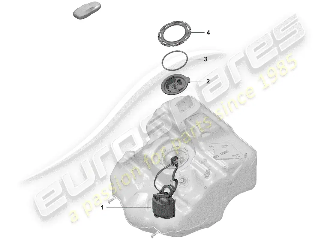 porsche 2020 (992-1) fuel pump parts diagram
