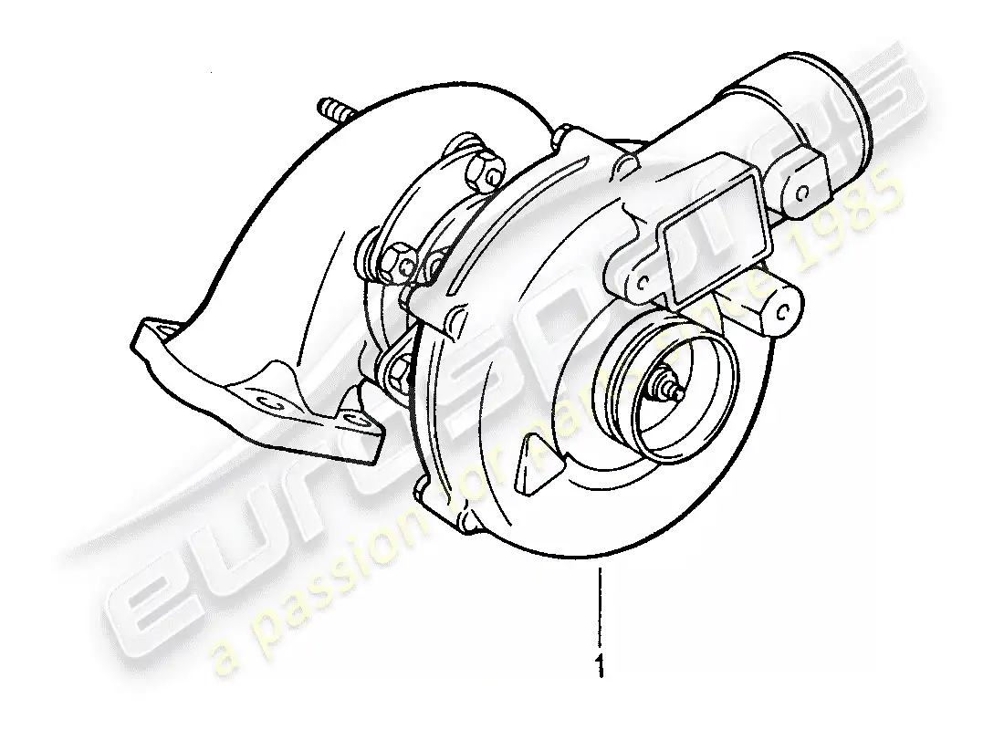 porsche 1987 (959) exhaust gas turbocharger parts diagram