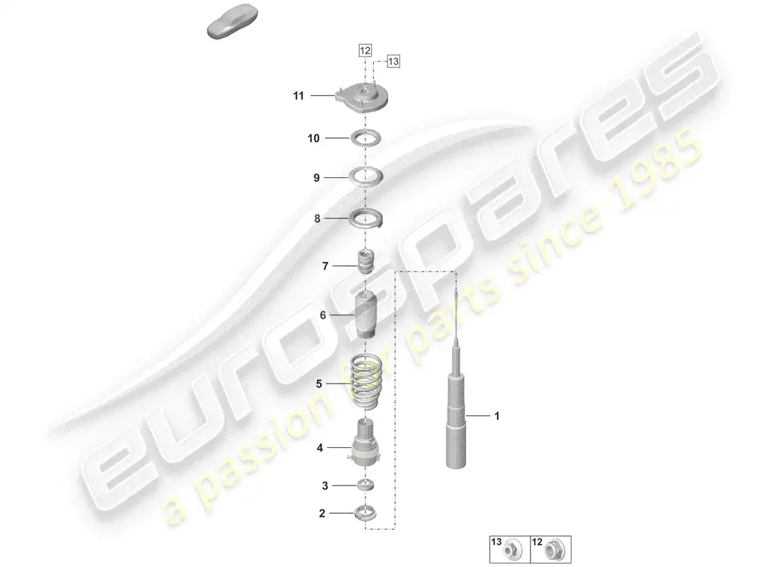 porsche 2020 (992-1) suspension parts diagram