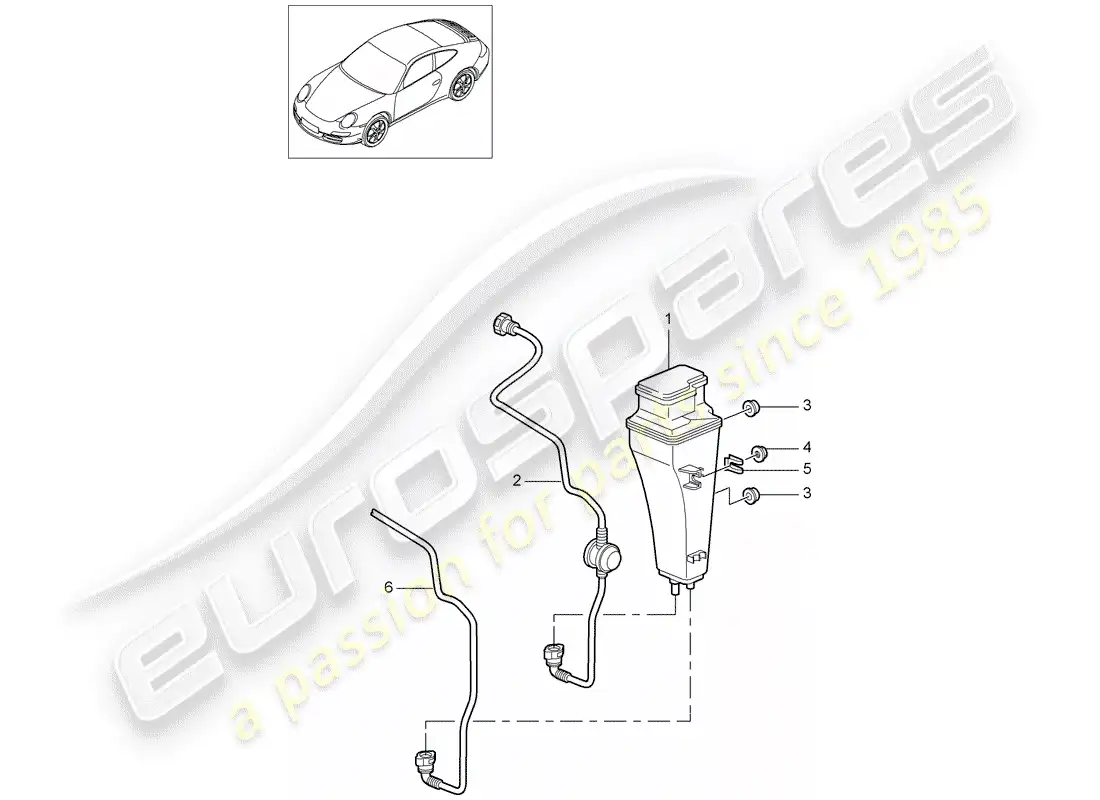 porsche 2012 (997-2) evaporative emission canister parts diagram