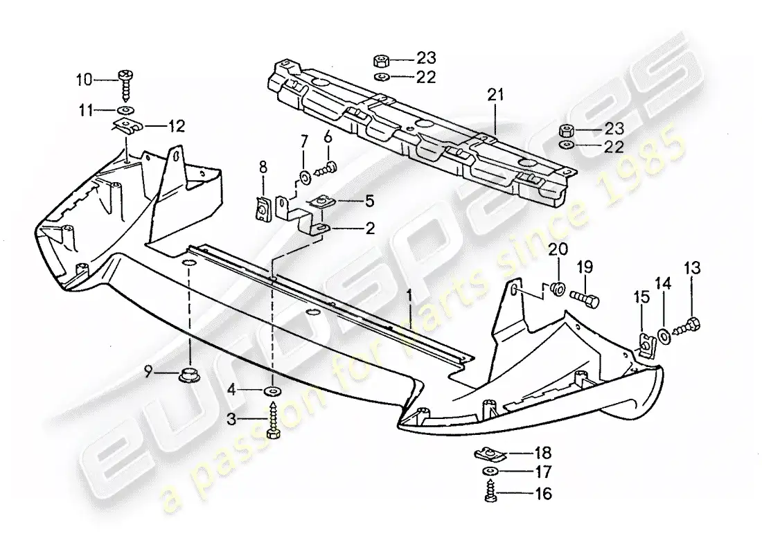porsche 1990 (928) spoiler parts diagram